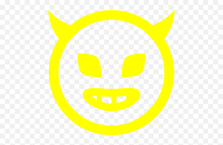 Yellow Evil Icon - Free Yellow Emoticon Icons Yellow Evil Emoji,Evil Emoticon