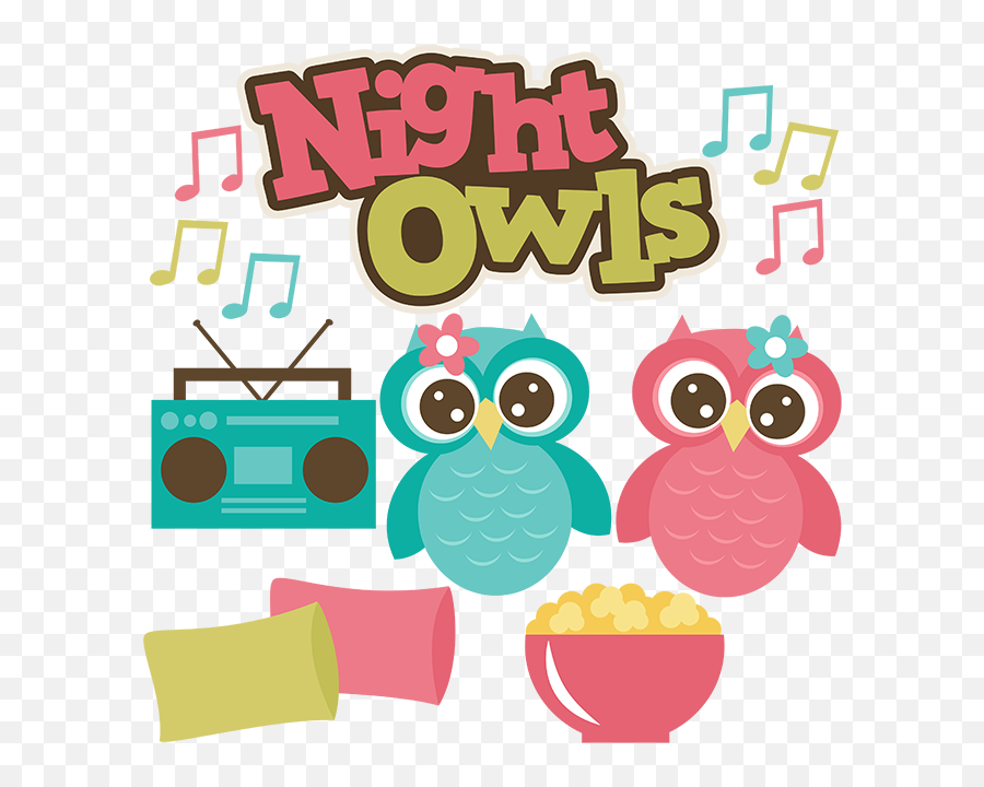 Owls Free Girls Clipart - Clipart Suggest Scalable Vector Graphics Emoji,Emojis Ideas Sleepover