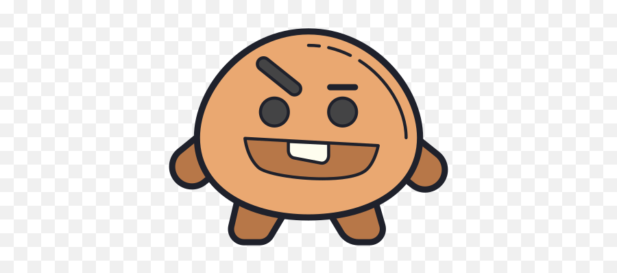 Bt21 Shooky Icon In Color Hand Drawn Style - Bt21 Shooky Emoji,Color Emoticon For Youtube