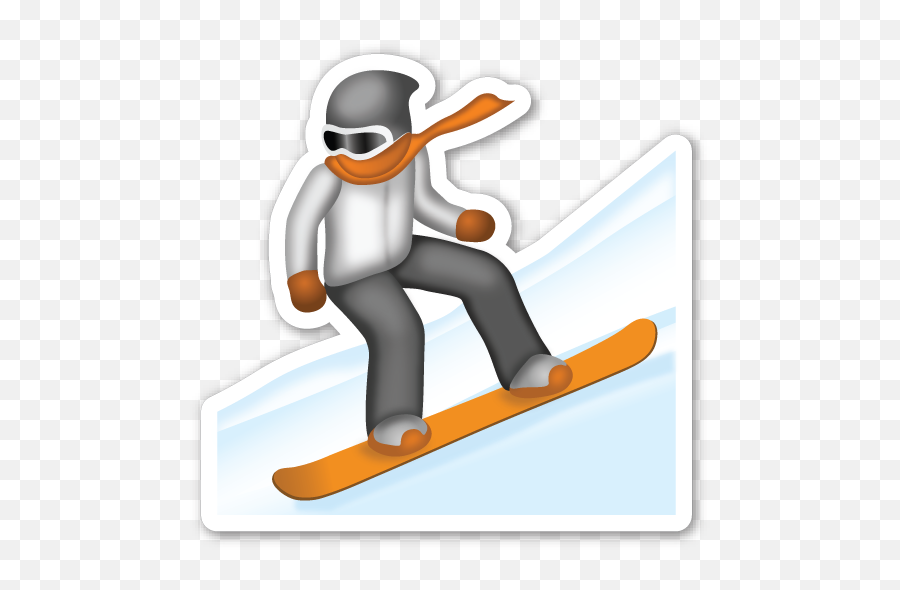 Snowboarder - Snowboard Emoji,Car And Swimmer Emoji