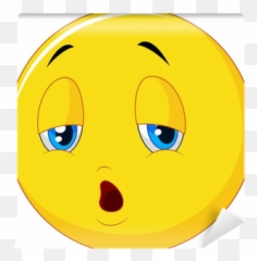 Exhausted And Tired Emoticon Isolated On White Background Emoji,Tired Eyes Emoticon
