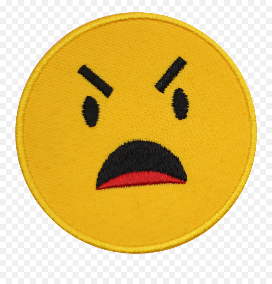 Angry Face Emoji Embroidered Iron On Sew On Patch For Clothes7cm,Anger Face Emoji