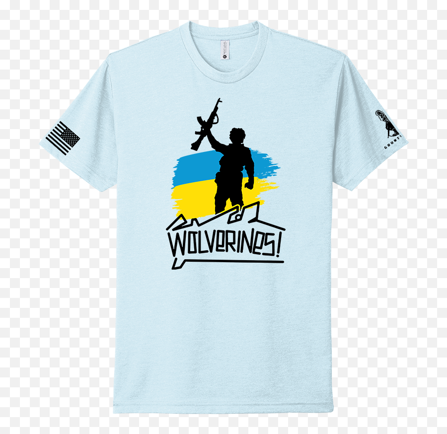 Freedom Fighter Ukraine Wolverines Tee Emoji,Ukarine Emoji