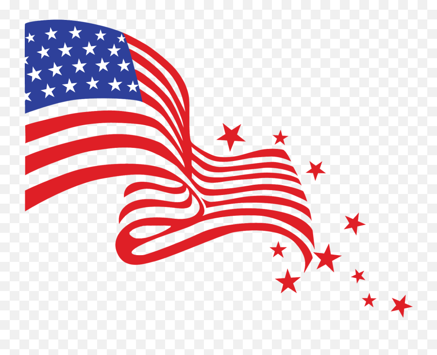 American Flag Clipart 5 Clipartcow 2 - Transparent Background American Flag Clip Art Emoji,America Flag Emoji
