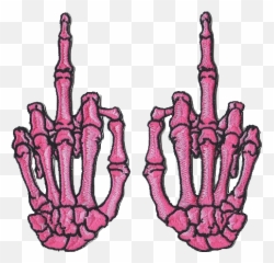 Cute Patches Tumblr Transparents - Skeleton Hands Transparent Emoji,Finger Bang Emoji