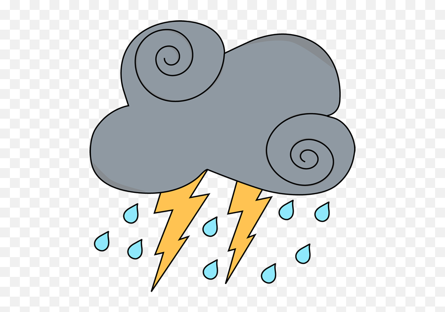 Gray Swirly Cloud With Lightning And - Rain And Lightning Clipart Emoji,Rainy Cloud Emoji