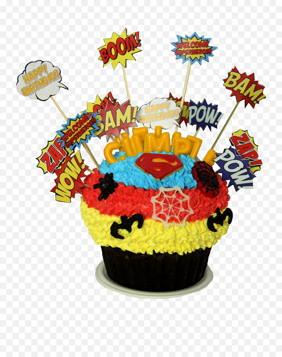 Cupcake Gigante Temática Comics Almara - Baking Cup Emoji,Fiesta Tematica Emoji