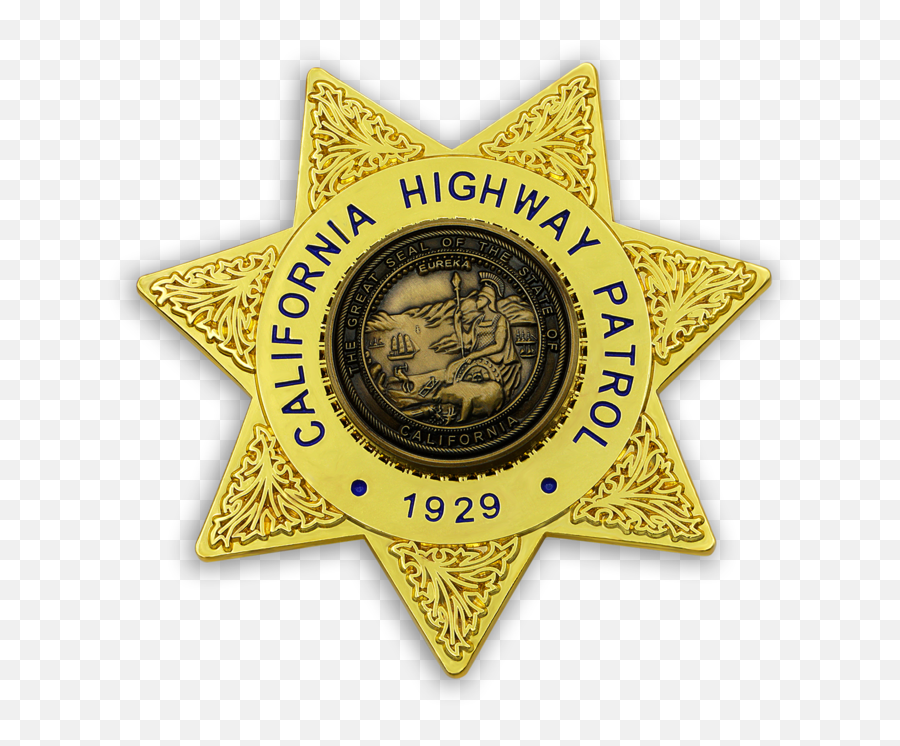 Police California Highway Patrol Pin - Badge Emoji,California Flag Emoji