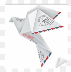 Origami Pigeon Wall Mural Pixers - Illustration Emoji,Mailbird Emoticons