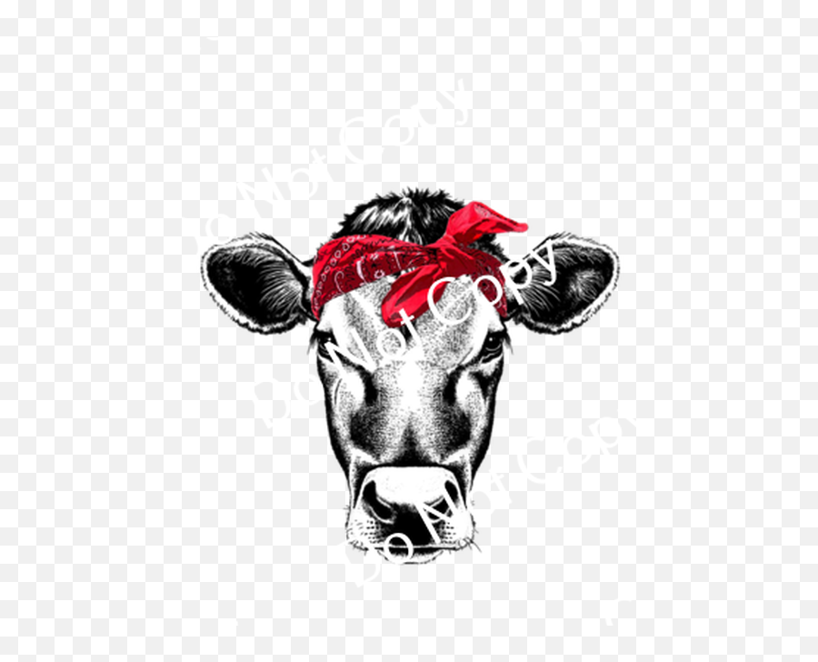 Vinyl Transfers - Christmas Cow Emoji,Cow Showing Emotion