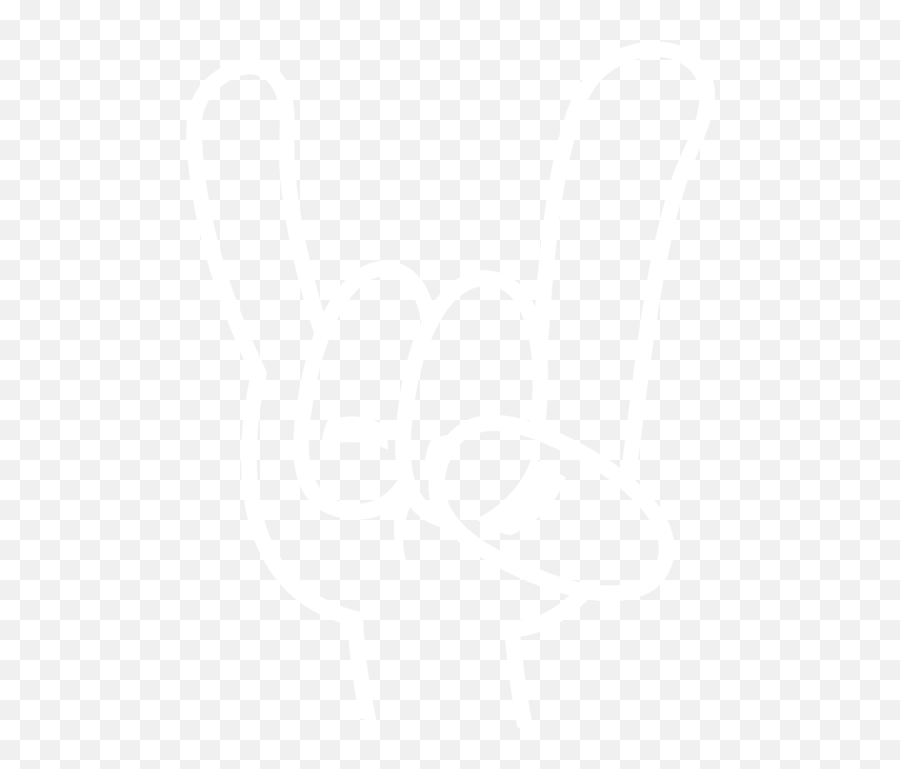 Heavy Metal Devil Horns White Line Bath Towel - International Day Logo Png White Emoji,Devil Horns Emoticon