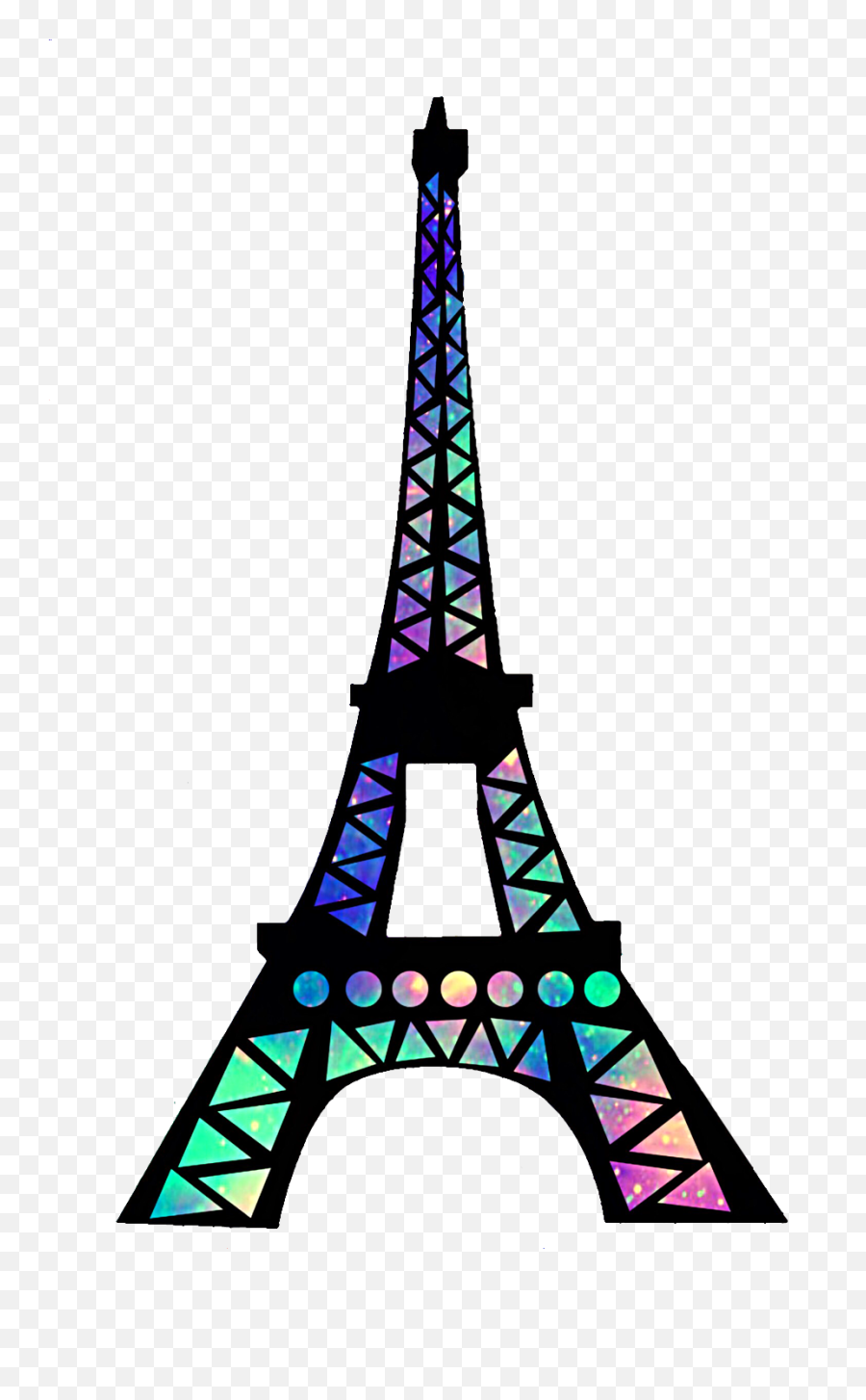 Ftestickers Glitter Sparkle Galaxy - Drawing Eiffel Tower Black And White Emoji,(parislove) Emoji