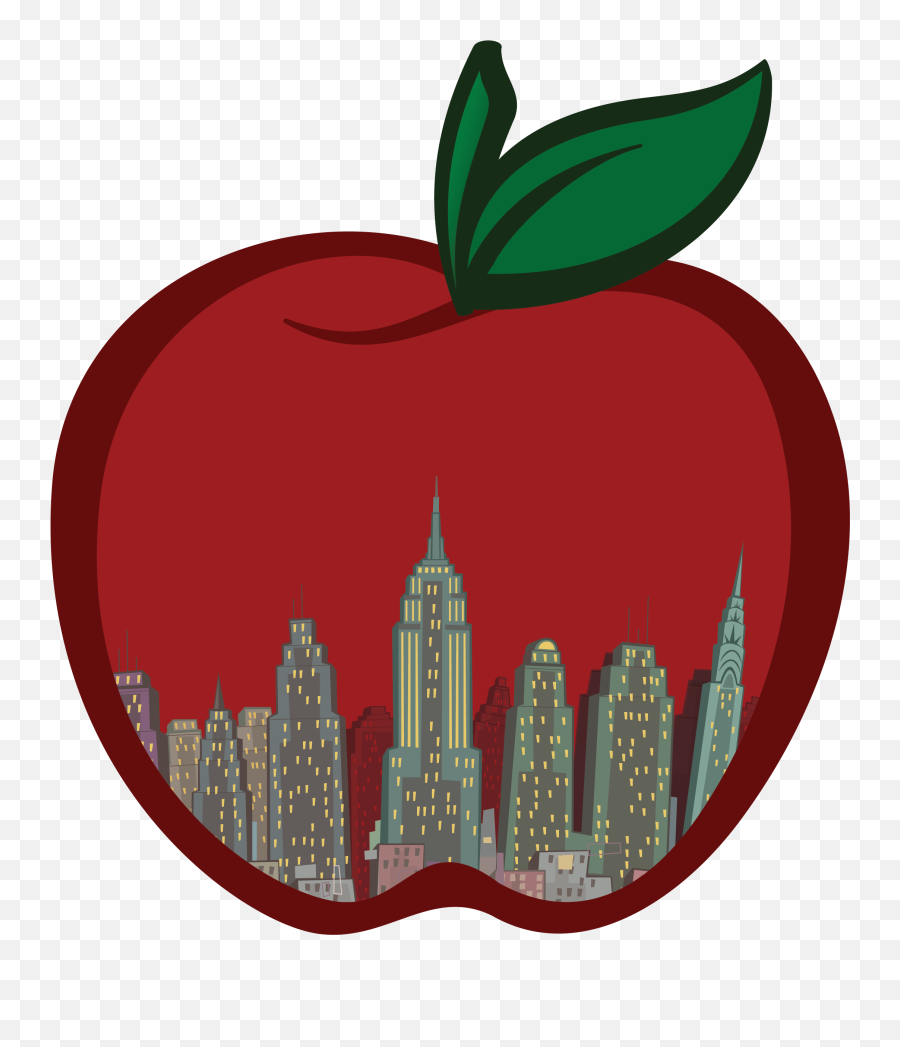 Big Apple Clipart - Clip Art The Big Apple New York Emoji,New York City Apple Emoji