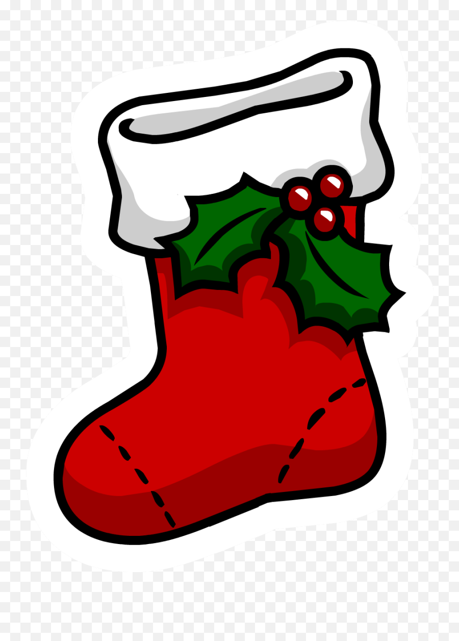 Holiday Stocking Pin Club Penguin Wiki Fandom - Imagen De Baston Navideño Emoji,Christmas Stocking Emoji Png