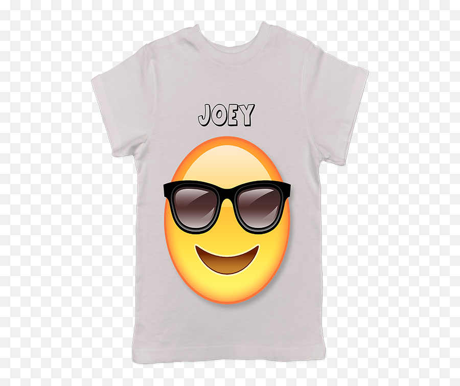 Download Hd Sunglasses Emoji T - Shirt Emoji Transparent Png Happy,Emoji With Sunglasses