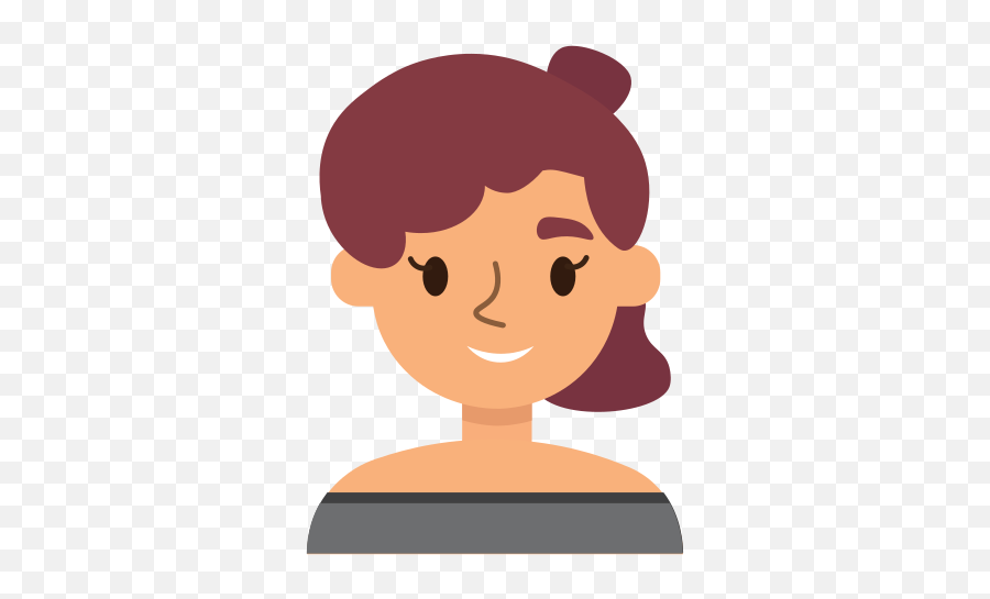 Avatar Face Girl Female Woman Profile Smiley Happy - Icono Avatar Mujer Png Emoji,(: Girl Emoticon