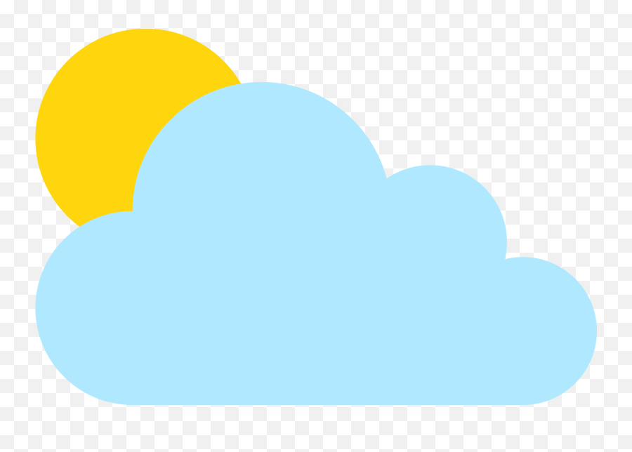 Sun Behind Cloud Emoji Clipart - Sol Detras De Una Nube,Coração No Facebook Emoticon