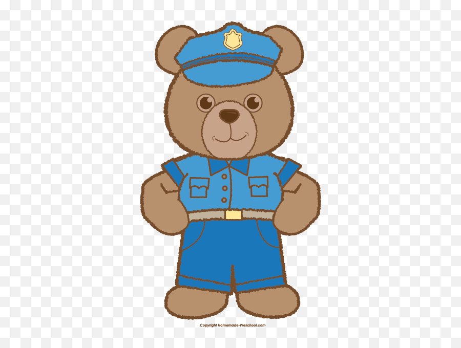 Police Clipart Bear - Police Teddy Bear Clipart Emoji,Mama And Baby Bear Emoji