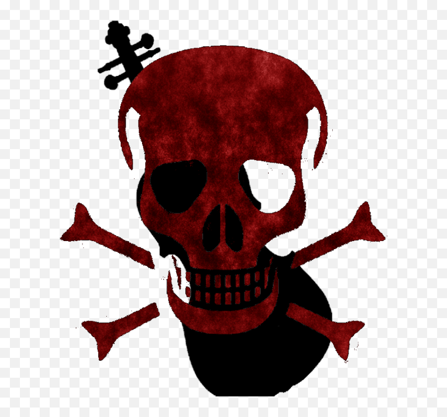 Skull And Crossbones Red Skull Skull And Bones Human - Black Emoji,Skull Vs Skull And Crossbones Emojis