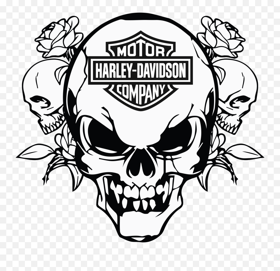 Résultat Du0027images Pour Harley - Davidson Stencil Patterns Free Tete De Mort Transparent Emoji,3d Emoji .eps