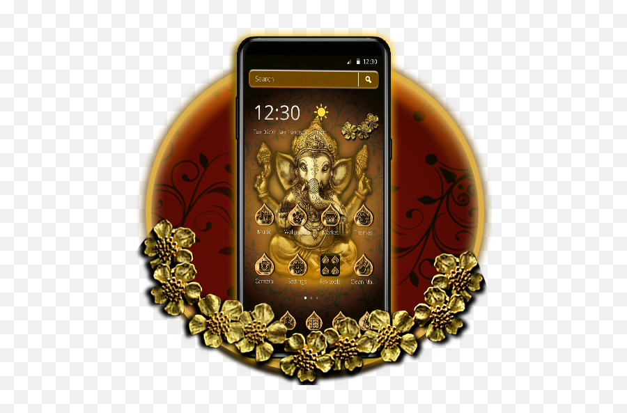 Amazoncom Metallic Ganpati Bappa 2d Theme Apps U0026 Games - Smartphone Emoji,Keyboards With Most Symbols, Emojis And Dingbats For Samsung Galaxy Tab