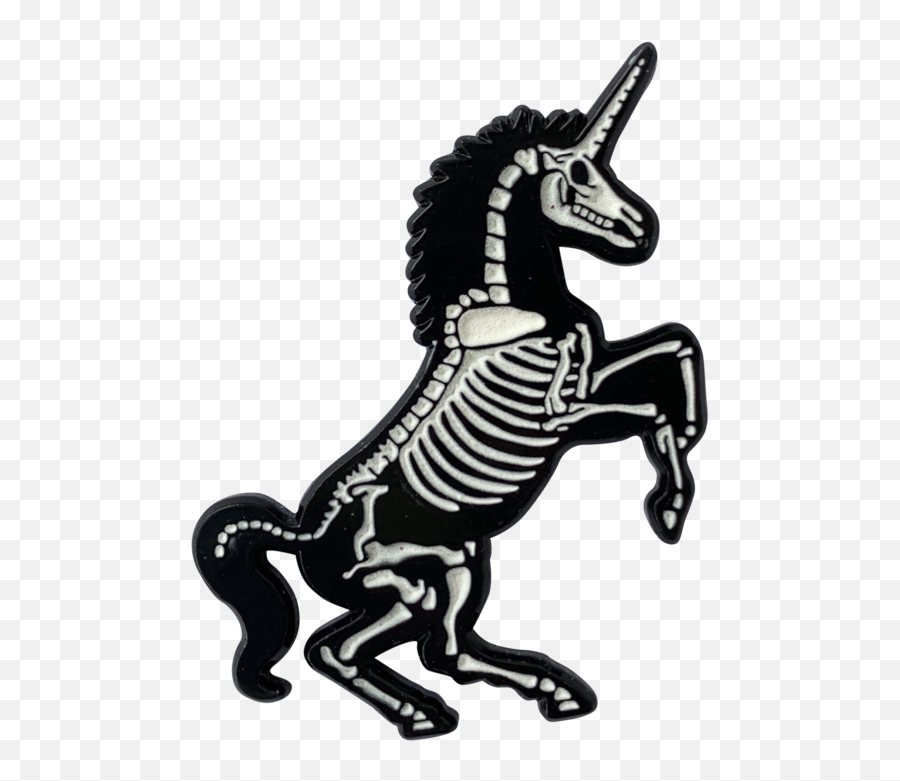 Unicorn Skeleton Pin - Mythical Creature Emoji,Unicorn Holographic Emojis