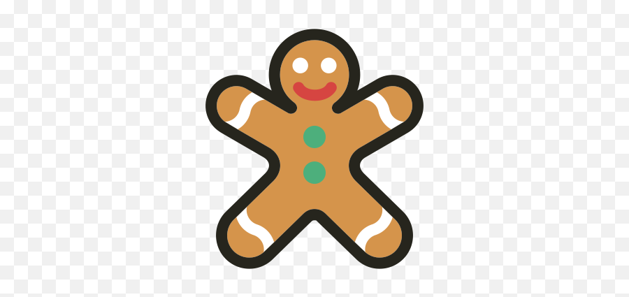 Christmas Gingerbread Man Free Icon - Christmas Gingerbread Icon Emoji,Whatsapp Emoticons Ginger