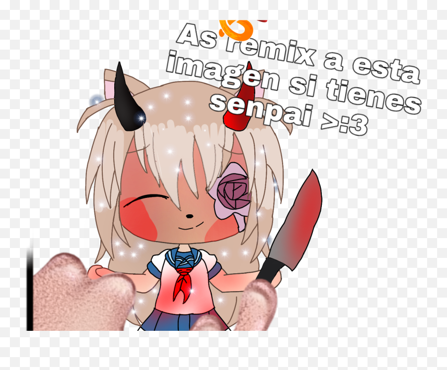 Senpai Yandere Celosa Sticker By Tamaragn2033 - Fictional Character Emoji,Senpai Emoji