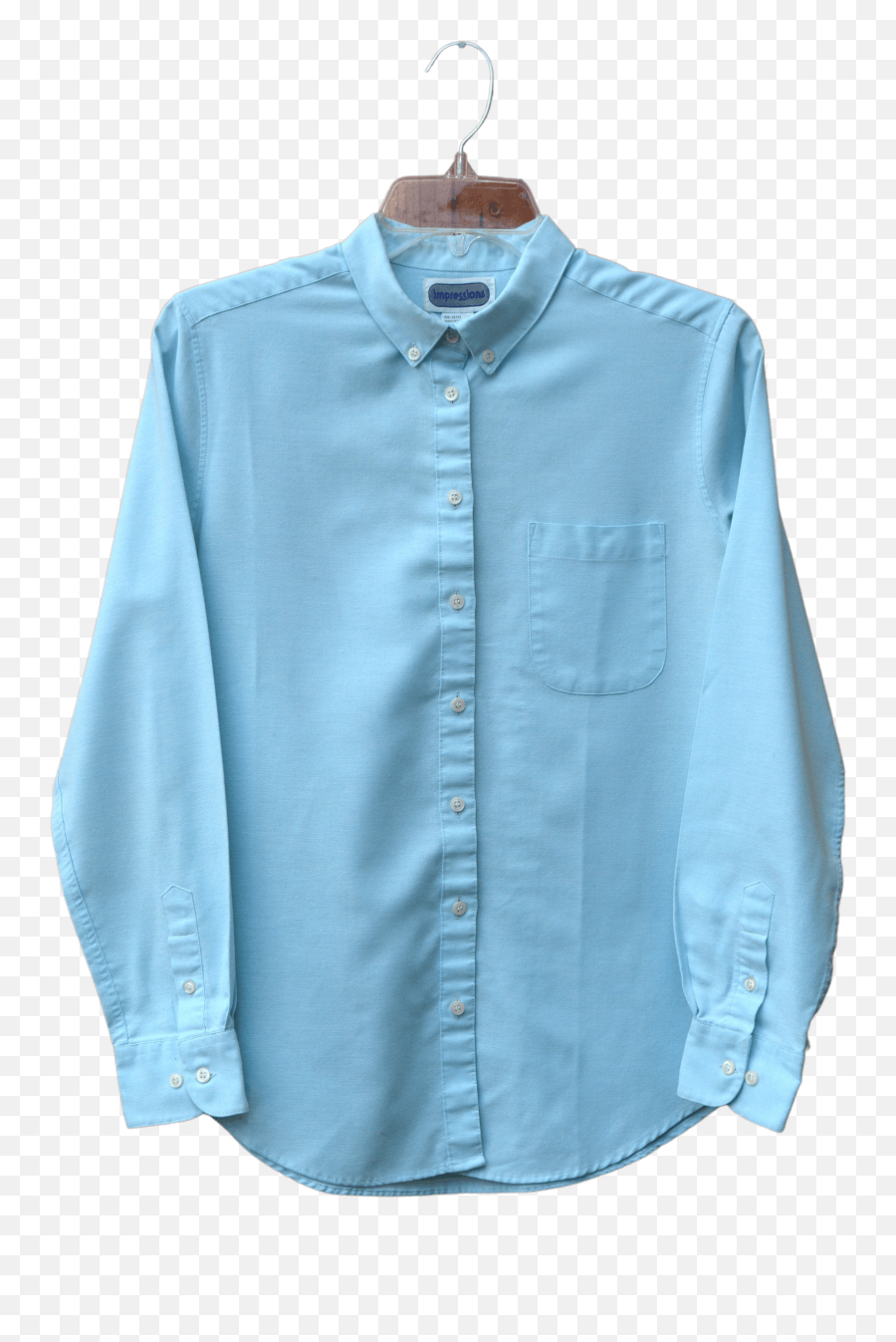 Blue Oxford Long Sleeve Shirt - Long Sleeve Emoji,A Dress, Shirt And Tie, Jeans And A Horse Emoticon