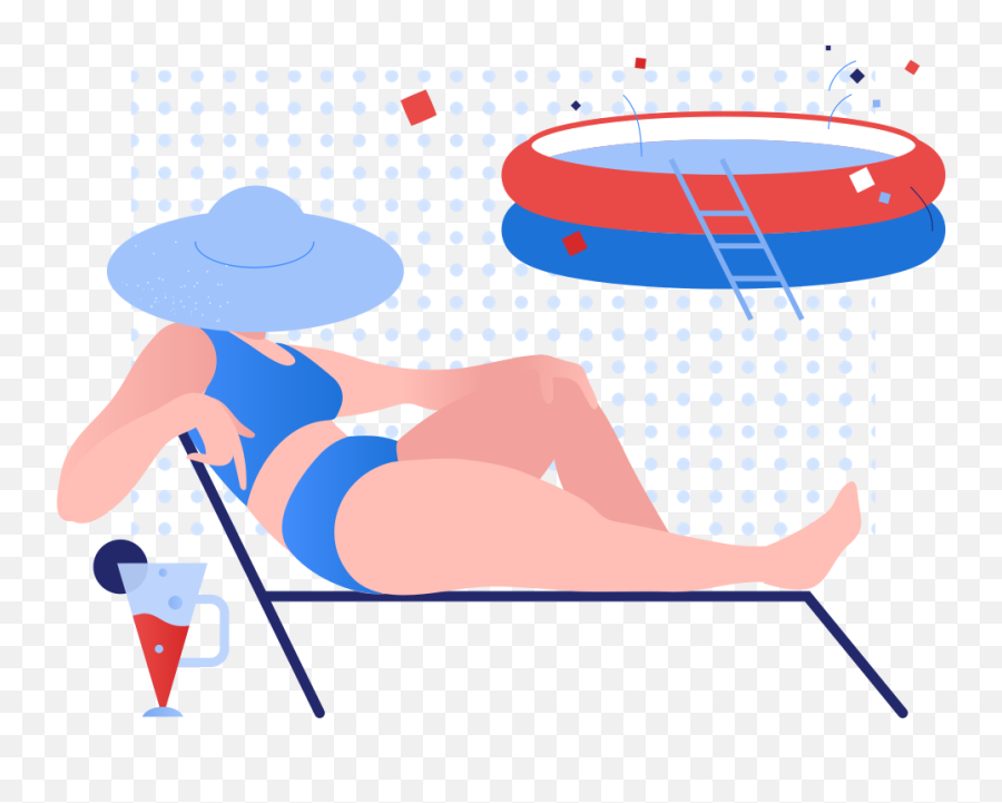 Style Chilling Near The Swimming Pool Vector Images In Png Emoji,Swimming Emoji