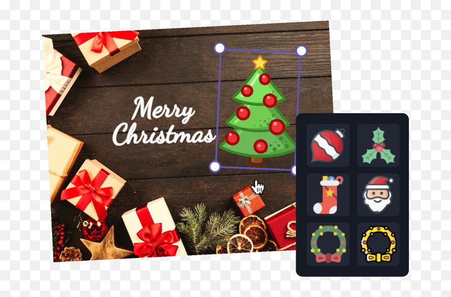 Add Stickers To Photos Online - Free Image Editor Emoji,How To Make Christmas Tree Emoji On Facebook