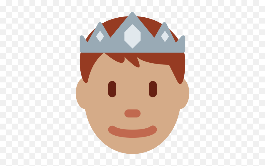 Prince Emoji With Medium Skin Tone - Cara De Principe Dibujo,Goblin Emoji
