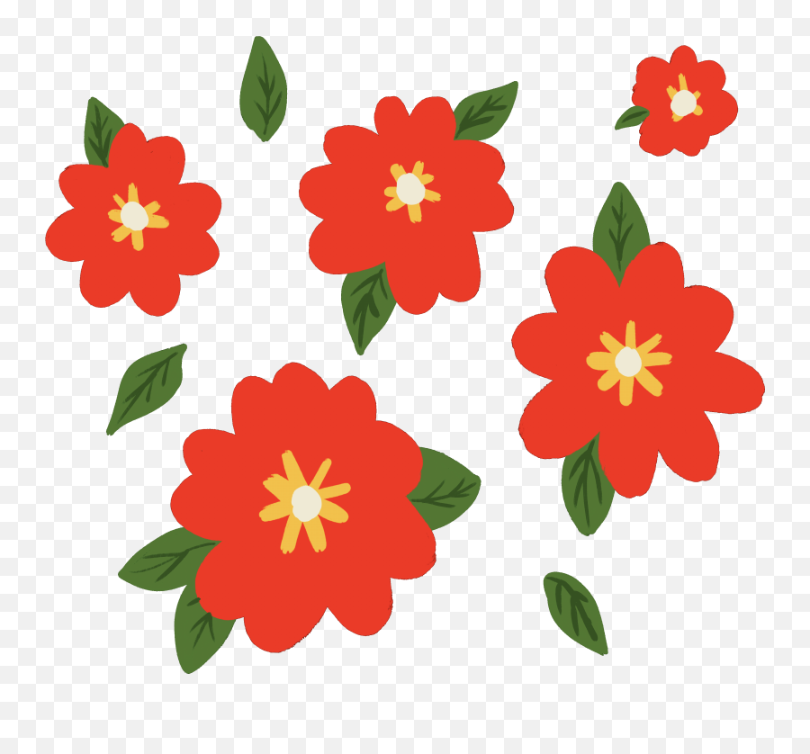 Ios Android Giphy Orange Flowers - Floral Emoji,Amber Rose Emojis