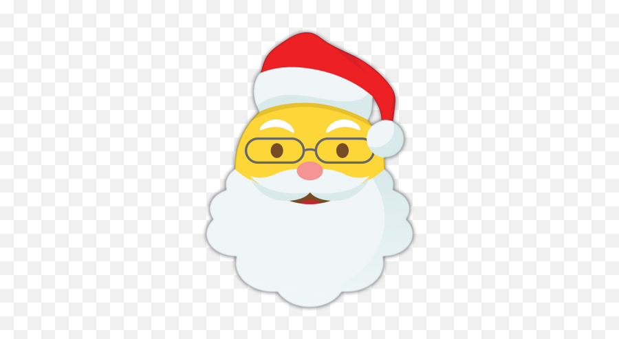 Tapete Antideslizante Formato Emoji Papai Noel - Santa Claus,Sombra Emoji