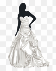 Bride Silhouette Wedding Dress Clip Art - Silueta De La Novia Boda Emoji,Wedding Dress Emoji