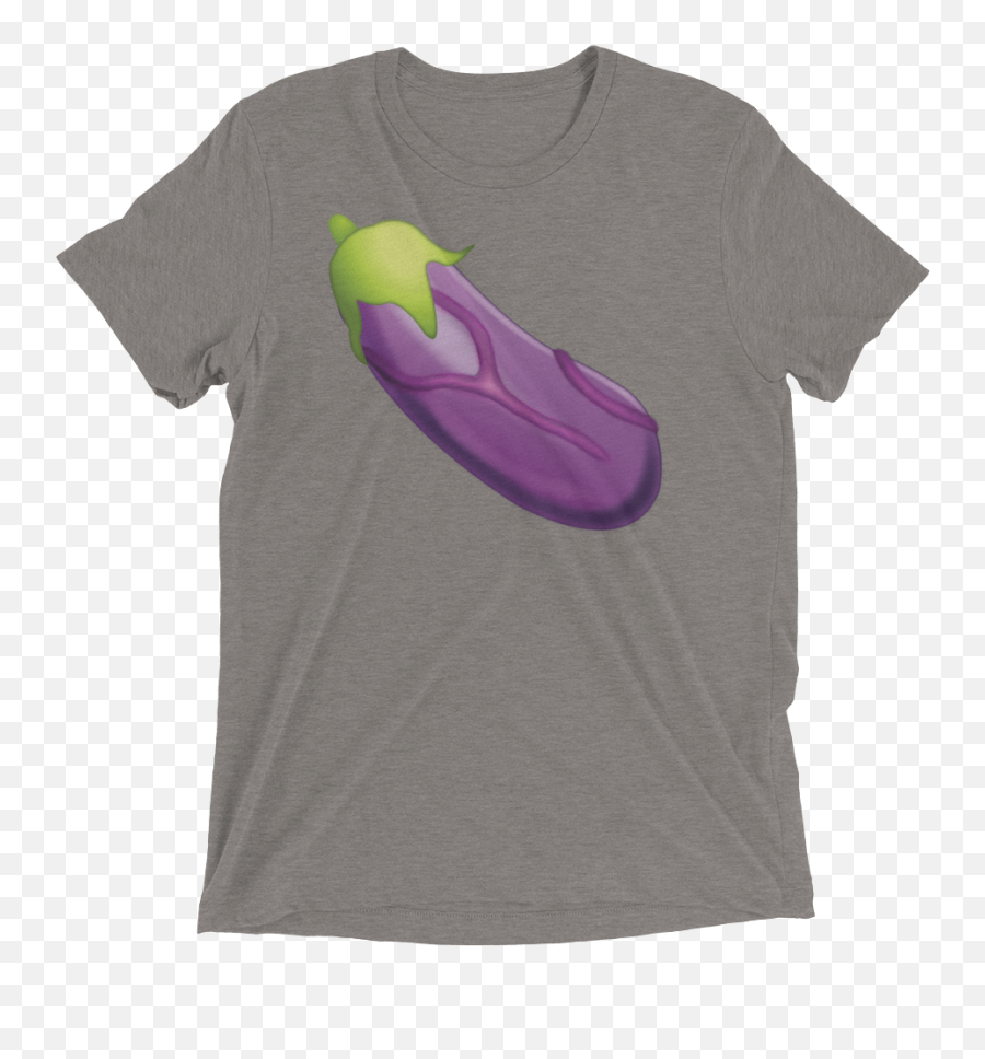 Veiny Eggplant Emoji Triblend - Mean Cat T Shirt,Eggplant Emoji T Shirt