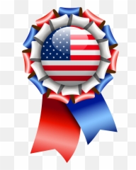 July Clipart Ribbon July Ribbon Transparent Free For - Usa Ribbon With Transparent Background Emoji,Rosette Emoji