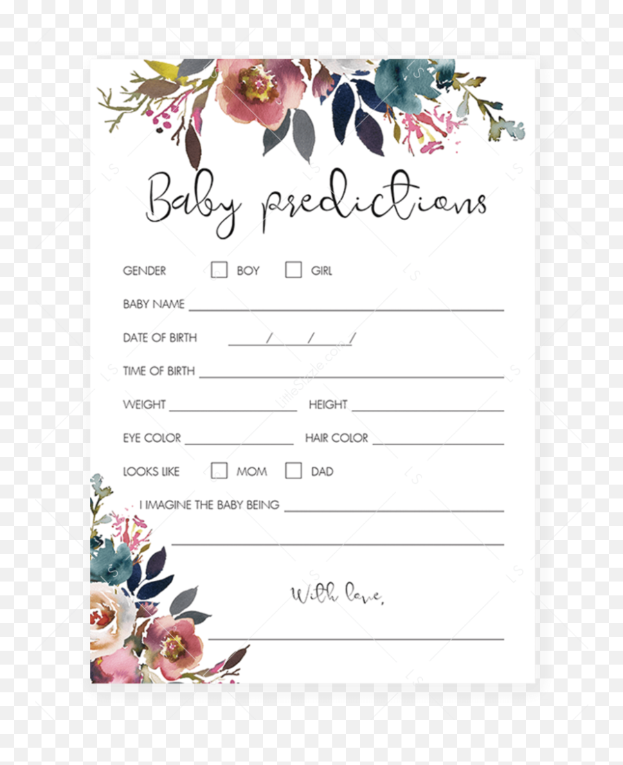 Baby Shower Printables - Free Printable Baby Prediction Cards Emoji,Guess The Emoji Pen And Two Boy