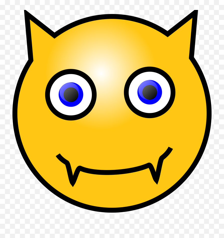 Free Clip Art Emoticons Devil Face By Nicubunu - Devil Smiley Face Emoji,Bug Emoticons