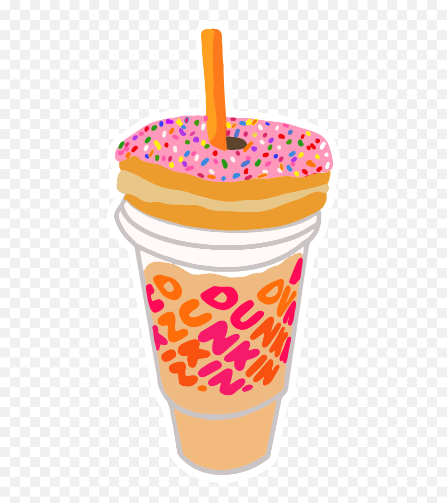 Dunkin Donuts Iced Coffee - Drink Lid Emoji,Starbucks Emoji Download