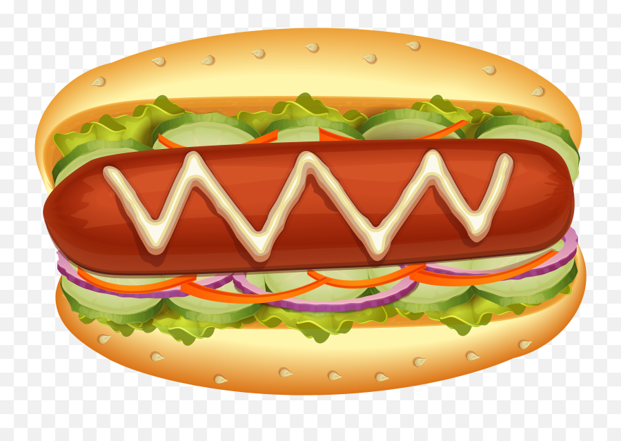 Library Of Hot Dog Image Royalty Free Library Png Files - Clipart Hot Dog Emoji,Salad Emoji Iphone