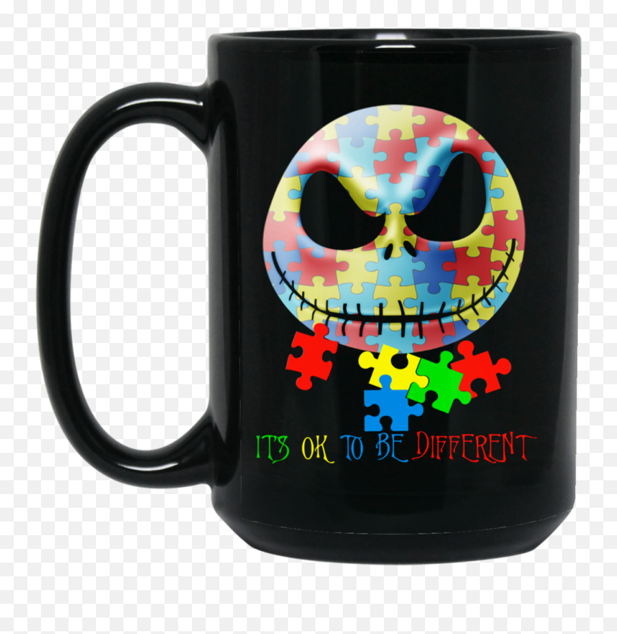 Jack Skellington Autism Itu0027s Ok To Be Different Mug Emoji,It's Ok Emoticon