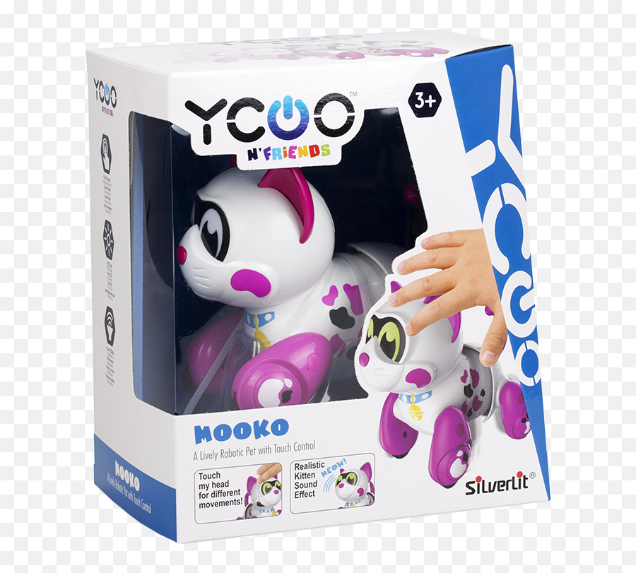 Mooko The Cat - Silverlit Mooko Emoji,Shows Emotion Robot Pet