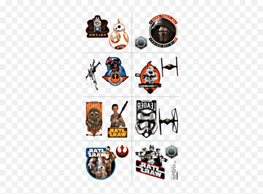 Star Wars The Force Awakens Tattoos - Star Wars The Force Awakens Sticker Amazon Emoji,Emoji Temporary Tattoos