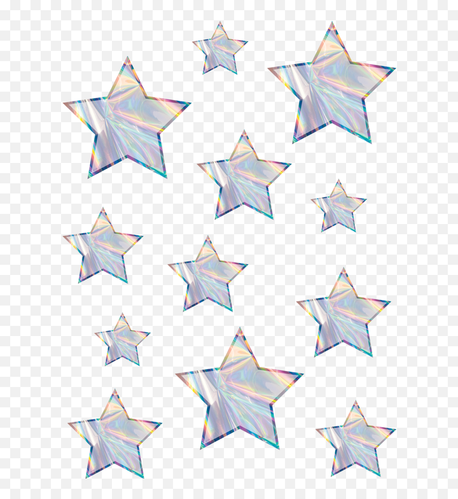 Iridescent Stars Accents - Assorted Sizes Mysite Iridescent Stars Emoji,Facebook Emojis Paw Print