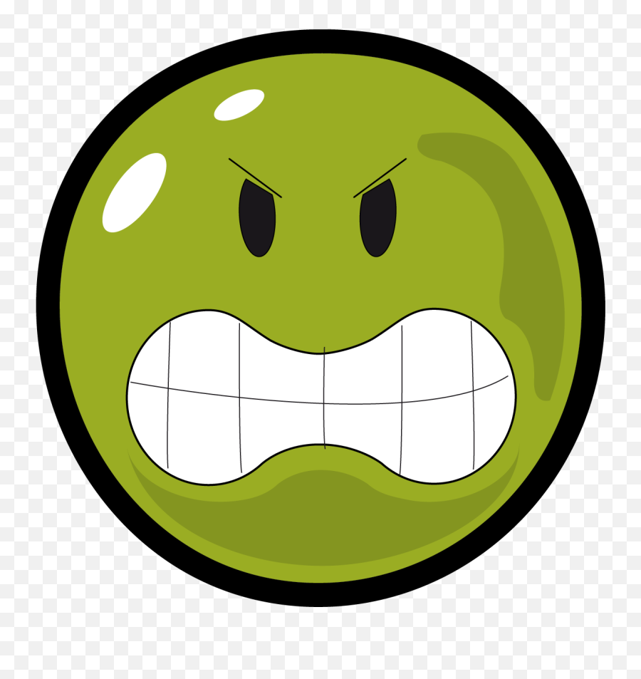 Marvellous Design Angry Face Clipart Smiley Black And - Green Angry Face Clipart Emoji,Angry Emoji Meme