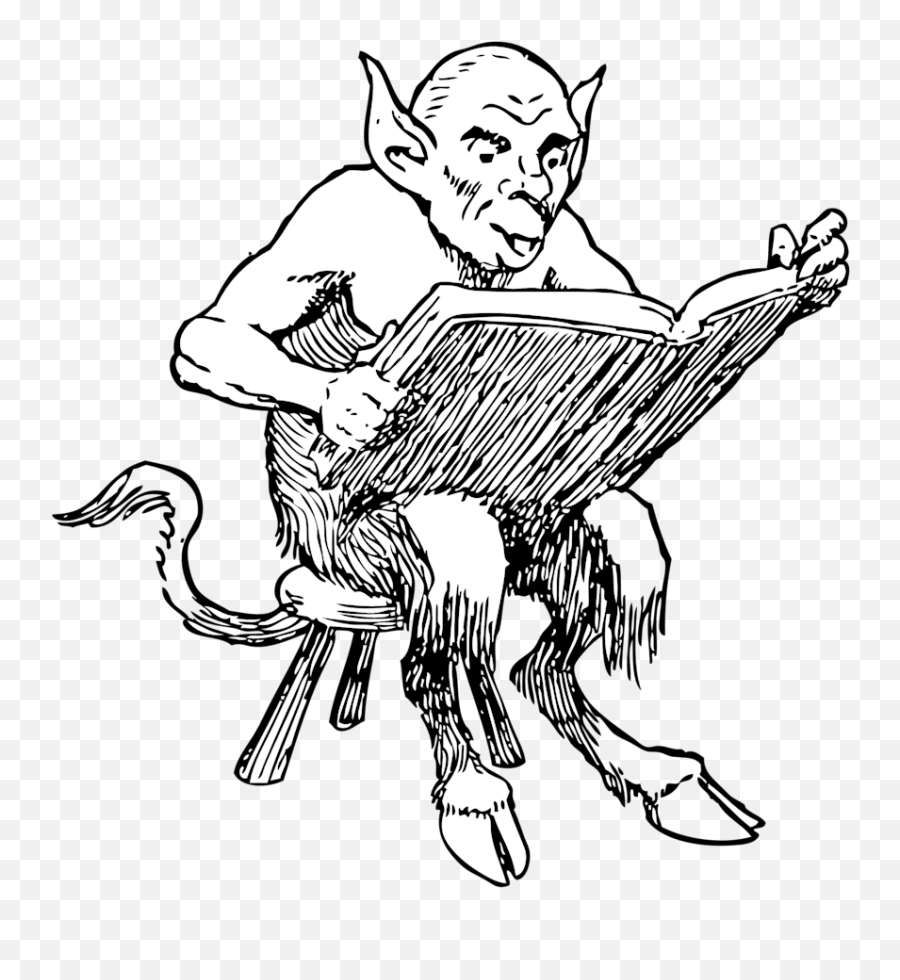 Demon Reading Book - Demon Reading A Book Emoji,Emoji Reading A Book Black And White