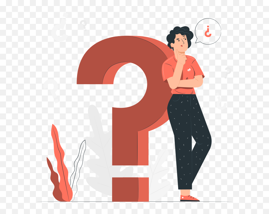Questions By Freepik Stories Svg Png Illustrationpeople - Vector Art Question Emoji,Thinking Emoji Vector