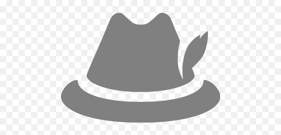 Gray German Hat Icon - Free Gray Civilization Icons Emoji,Emoticon With Sombrero