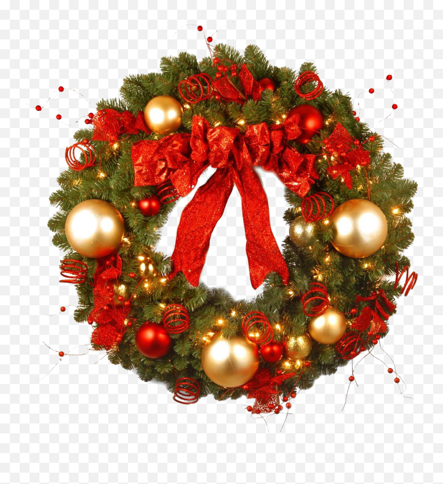 Red Christmas Wreath Png Hd Png Mart Emoji,Christmas Kissing Emojis